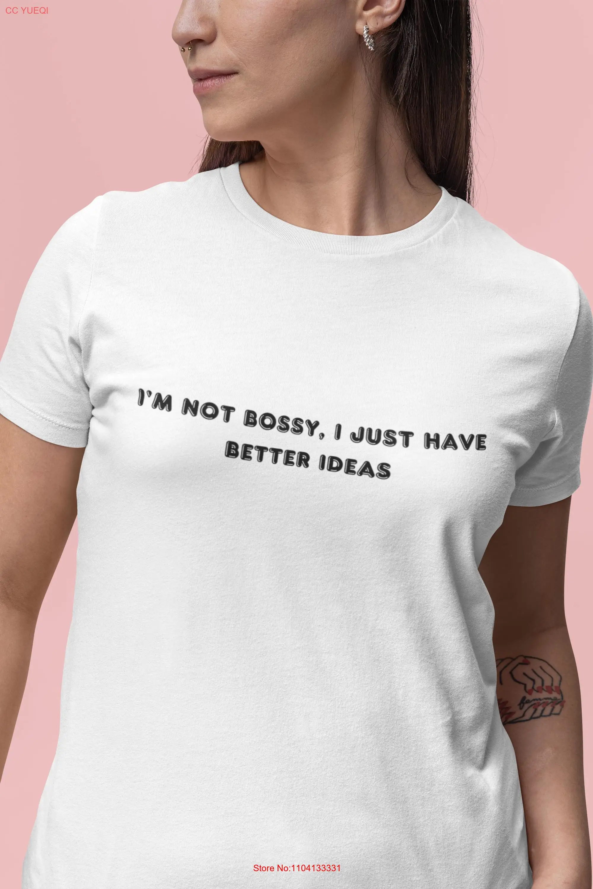 

Футболка I'm Not Bossy I Just Have Better Ideas Saying Уникальный дизайн Саркастический забавный текст Цитата Мода Witty Words