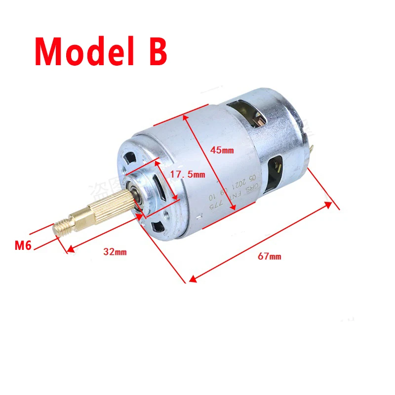Moteur de soufflage de charge sans fil, dépoussiéreur au lithium, souffleur de suie industriel, DC 775, 18V à 21V