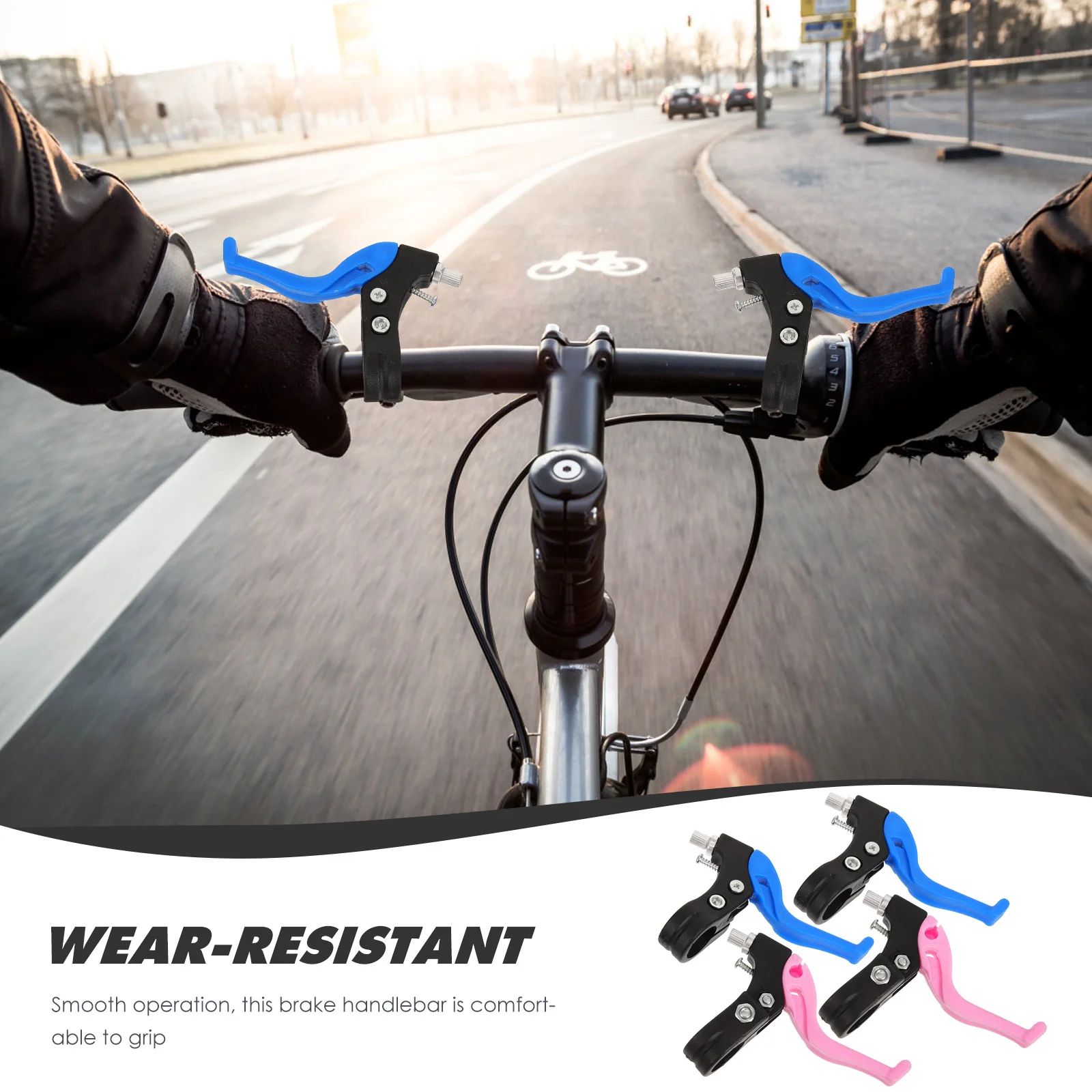 

2Pairs Bicycle Brake Lever Lightweight Durable Metal Plastic Handlebar Bike Braking Parts Safety Bike Brake Levers