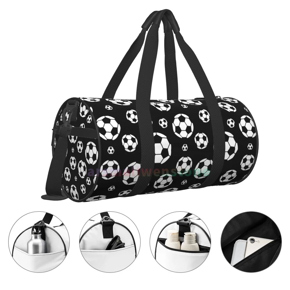 Saco de yoga de futebol treino durável mochila bolsas redondas sacos de fitness ao ar livre viagem duffle saco