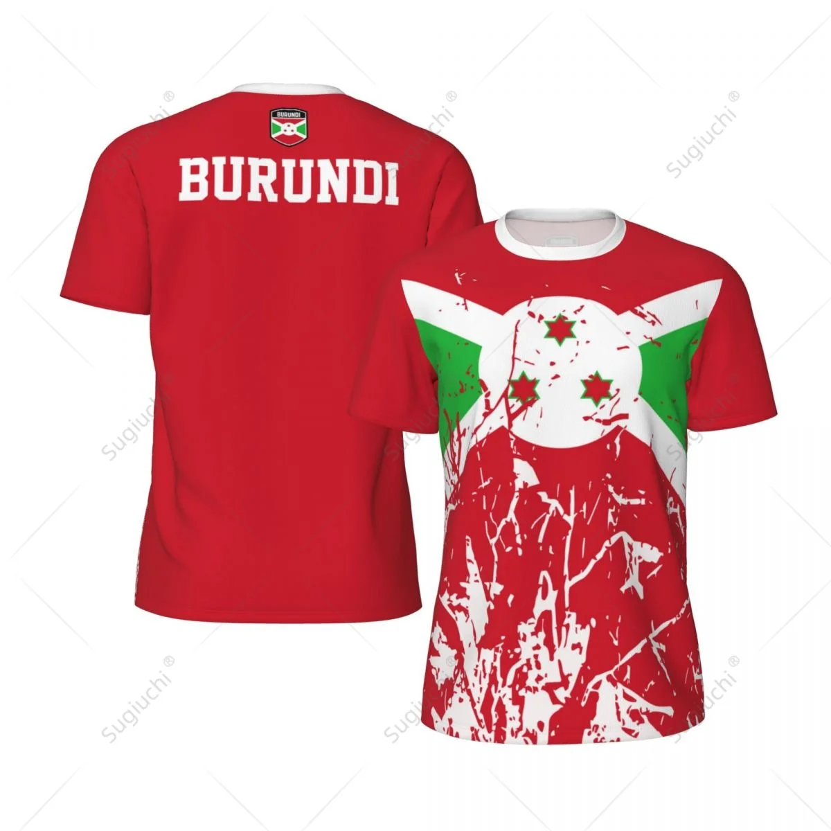 

Эксклюзивный дизайн, футболка с 3D-принтом флага Бурунди, мужская, для бега, велоспорта, футбола, тенниса, фитнеса, спорта, сетчатая, для фанатов, короткий рукав.
