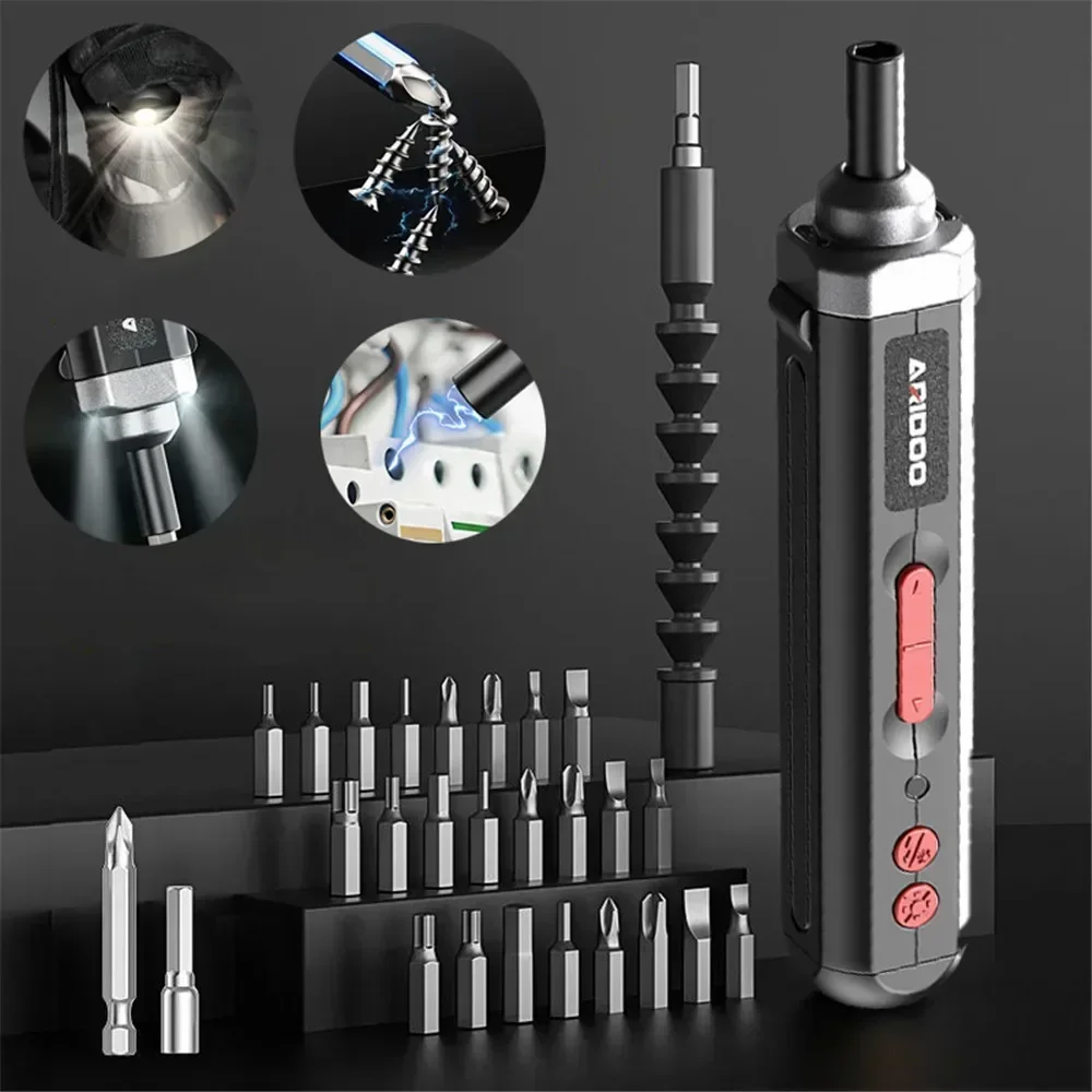 New Electric Screwdriver Set Charging Repair Multi-function Electricity Power Tool Pen Measuring Flashlight Fast 75pcs Precision