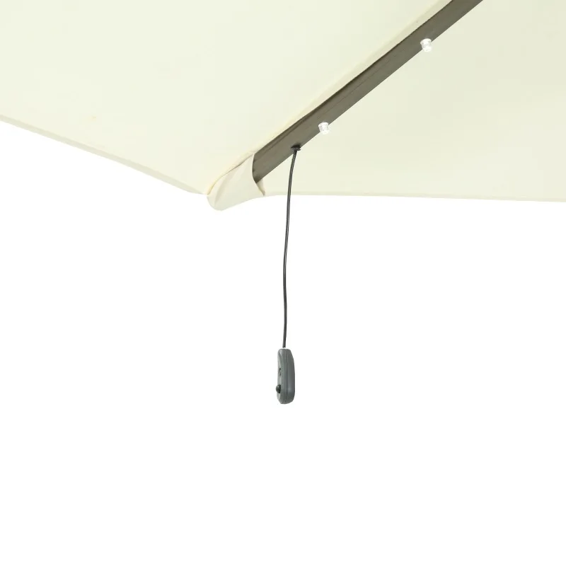 Good Quality Modern Roman UV-resistant Aluminum Outdoor Poolside Round Single Top Hotel Use Lamp Light Ring Umbrella