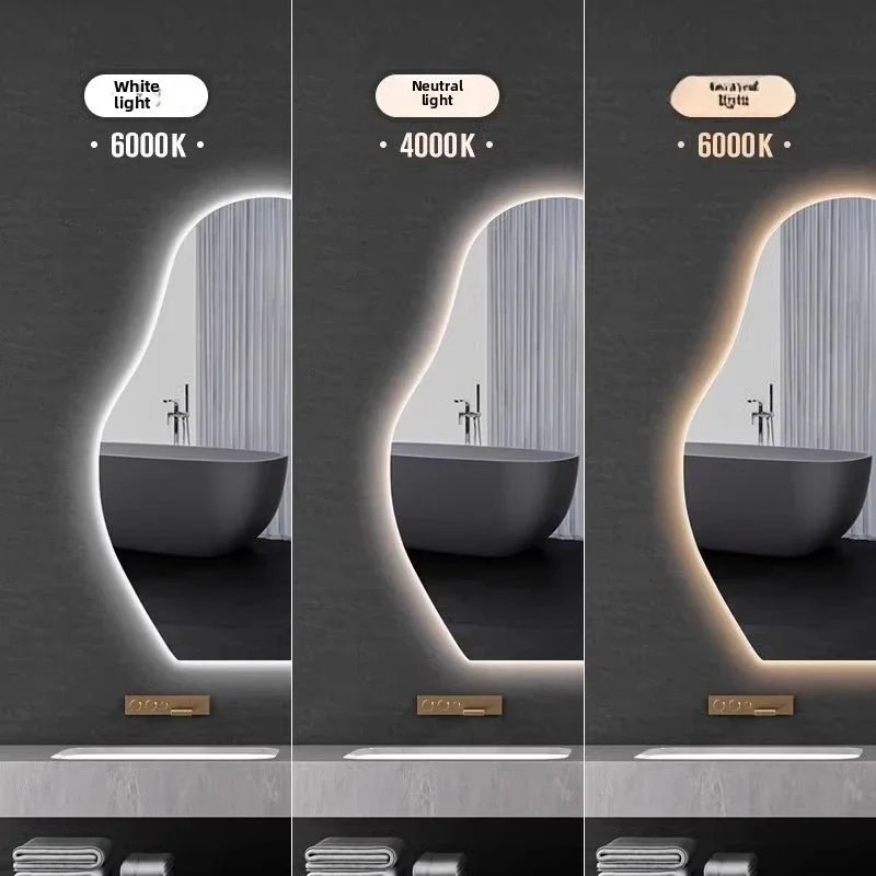 Lamp Dresser Makeup Mirror Makeup Dressing Mirror Smart Mirror  Vanity Shaped Cloud Bathroom Mirror Led Bathroom with