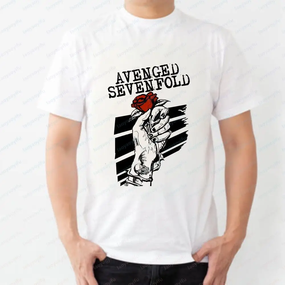 Avenged Sevenfold (A7X) - Camiseta estampada - Camiseta unissex moderna de manga curta adequada para homens e mulheres - Tamanho grande