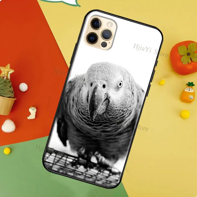 African Grey Parrot Soft TPU Cover For iPhone 13 12 Mini 11 14 Pro Max XS 6S 7 8 Plus 5S SE 2020 X XR Phone Case