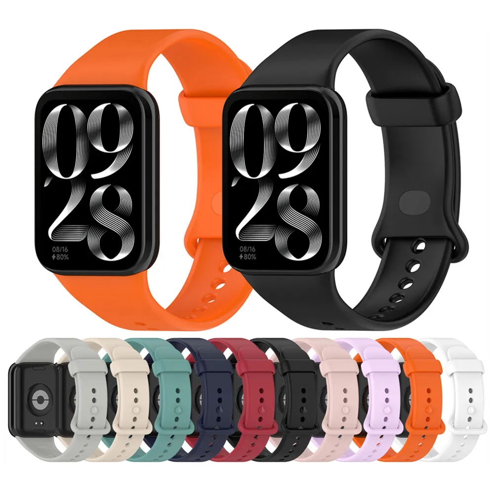For Xiaomi MI Band 8 Pro / 9 Pro / Redmi Watch 4 5 Rubber Butterfly colored buckle Watch Strap Replacement Wrist band TPU Sports