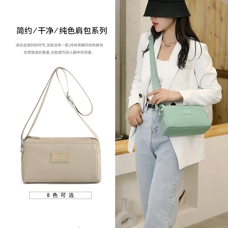 Korean Style Women Shoulder Bags Small Nylon Simple Crossbody Bags Female Handbags Purse Girl Mobile Phone Messenger Bag