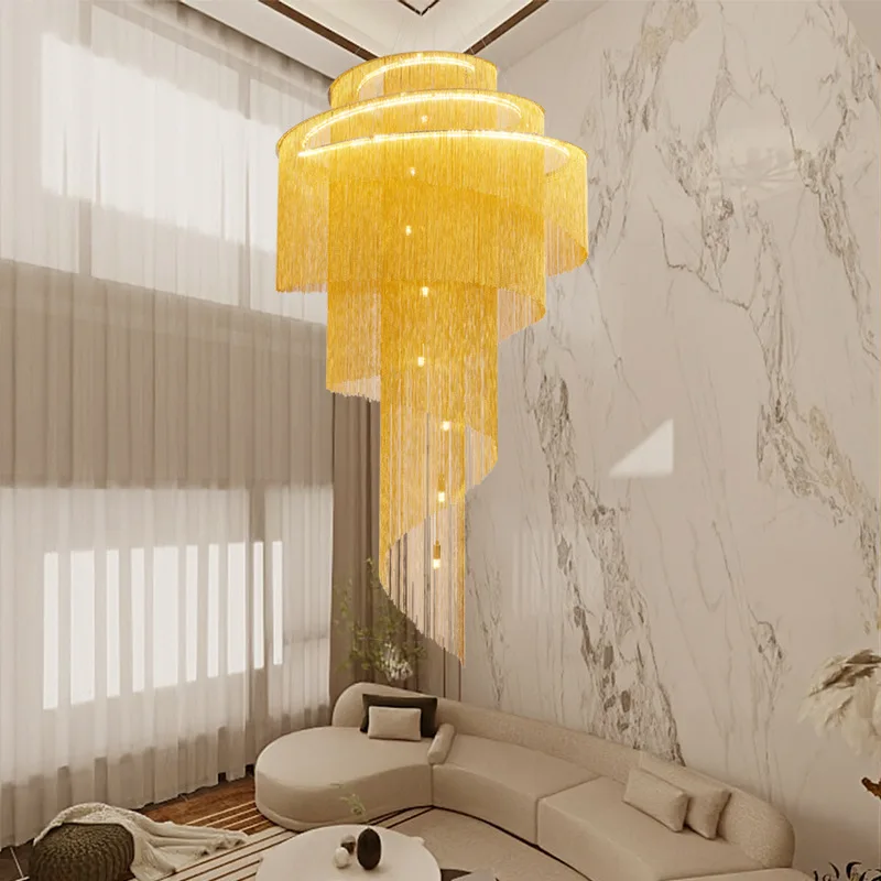 Modern Italian light luxury hotel lobby villa duplex building Italy designer staircase chandelier