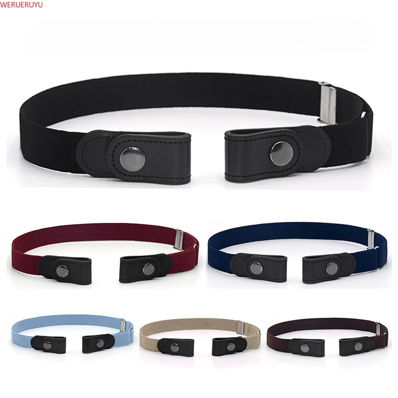 1pc Elastic Lazy Belt for Men Women Jeans Clothing Accessories Casual Buckle-Free Invisible Seamless No Hassle Y2k Belts Unisex