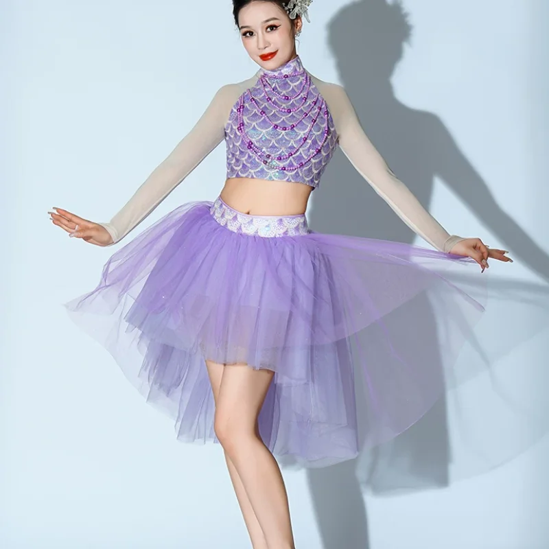 costume-da-cheerleader-per-ragazze-set-per-esibizioni-di-gruppo-e-danza