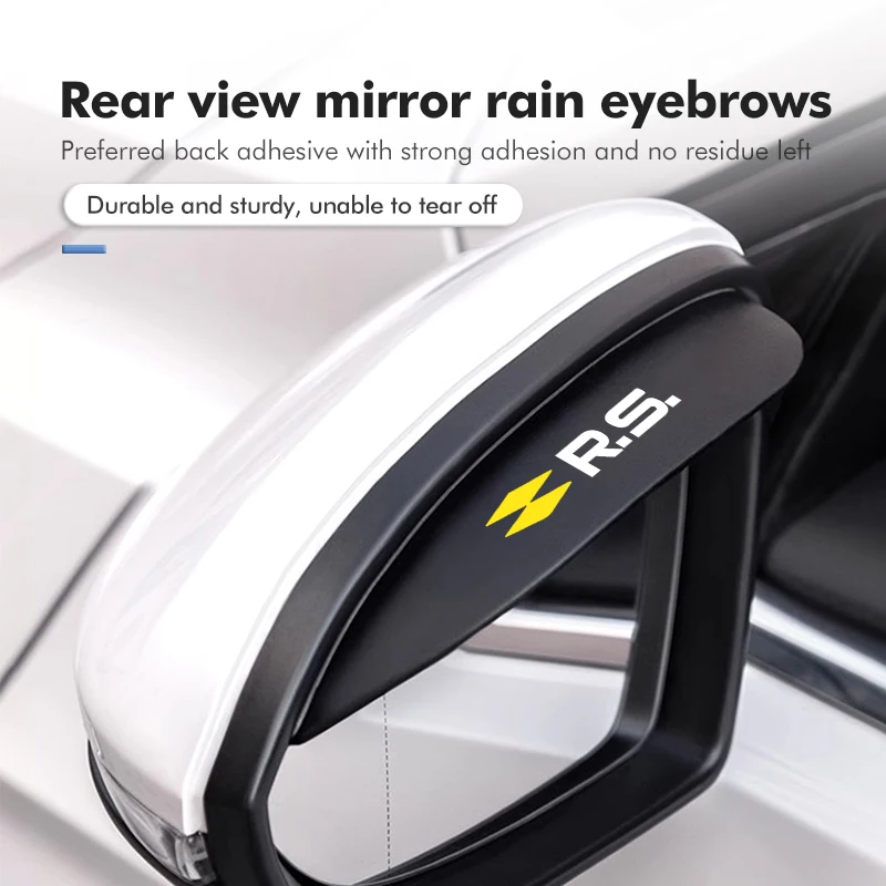 2pcs Car Rear View Mirror Rain Eyebrow Guard Sun Visor Cover For Renaul Arkana Captur Twingo Talisman RS Line Logan Duster