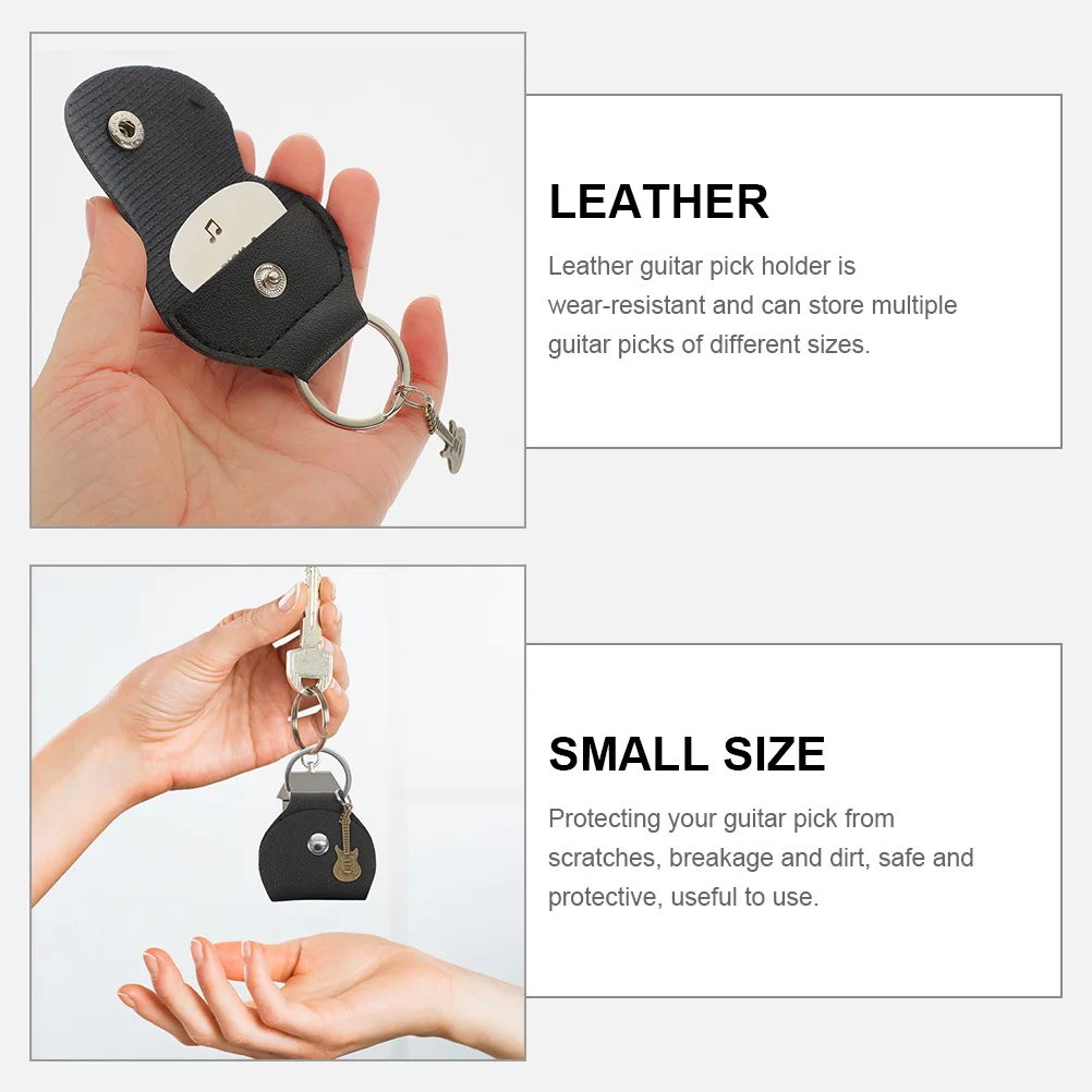 

4Pcs Guitar Pick Case Keychain Portable Organizer Holder for Multiple Picks Wear-Resistant Scratch Protection Compact