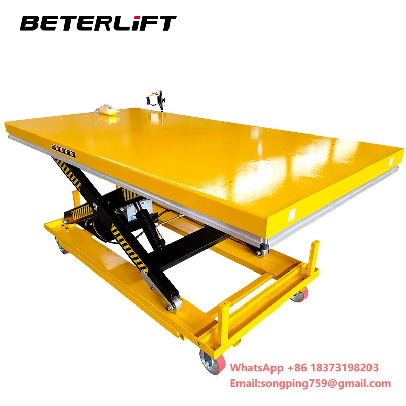 Customized Heavy Load Electric Hydraulic Stationary Scissor Lift Table with Height Sensor