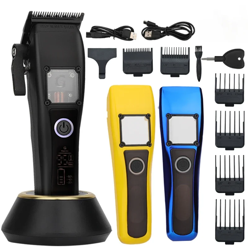 

2024 New Electric Hair Cutting Machine Resuxi G-28 HIGH SPEED HAIR CLIPPER Trimmer DLC Blade with Base