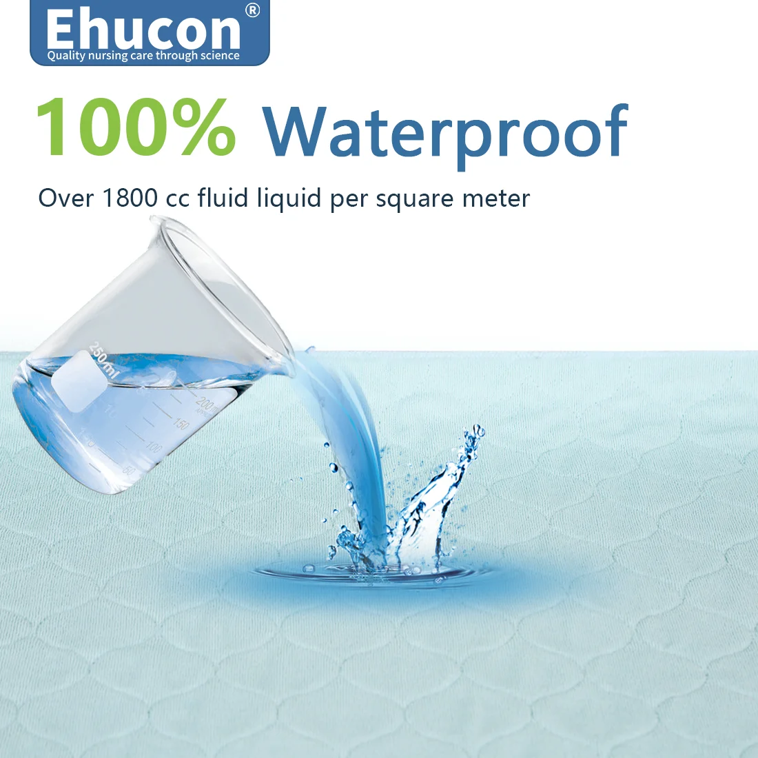 Ehucon Hochabsorbierende Waschbare Unterlagen 4-Schicht Weiche Wiederverwendbare Bettauflagen für Ältere Inkontinenz Maschinenwaschbar bei 80°C ℃ – Detail 2