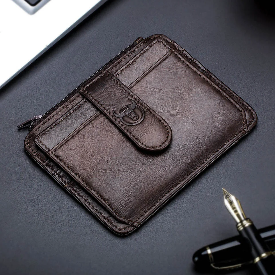 First-Layer Cowhide Men's Multi-Card Slot Business Card Holder, Business Bank Credit Card Holder, Genuine Leather Driver's License Card Holder