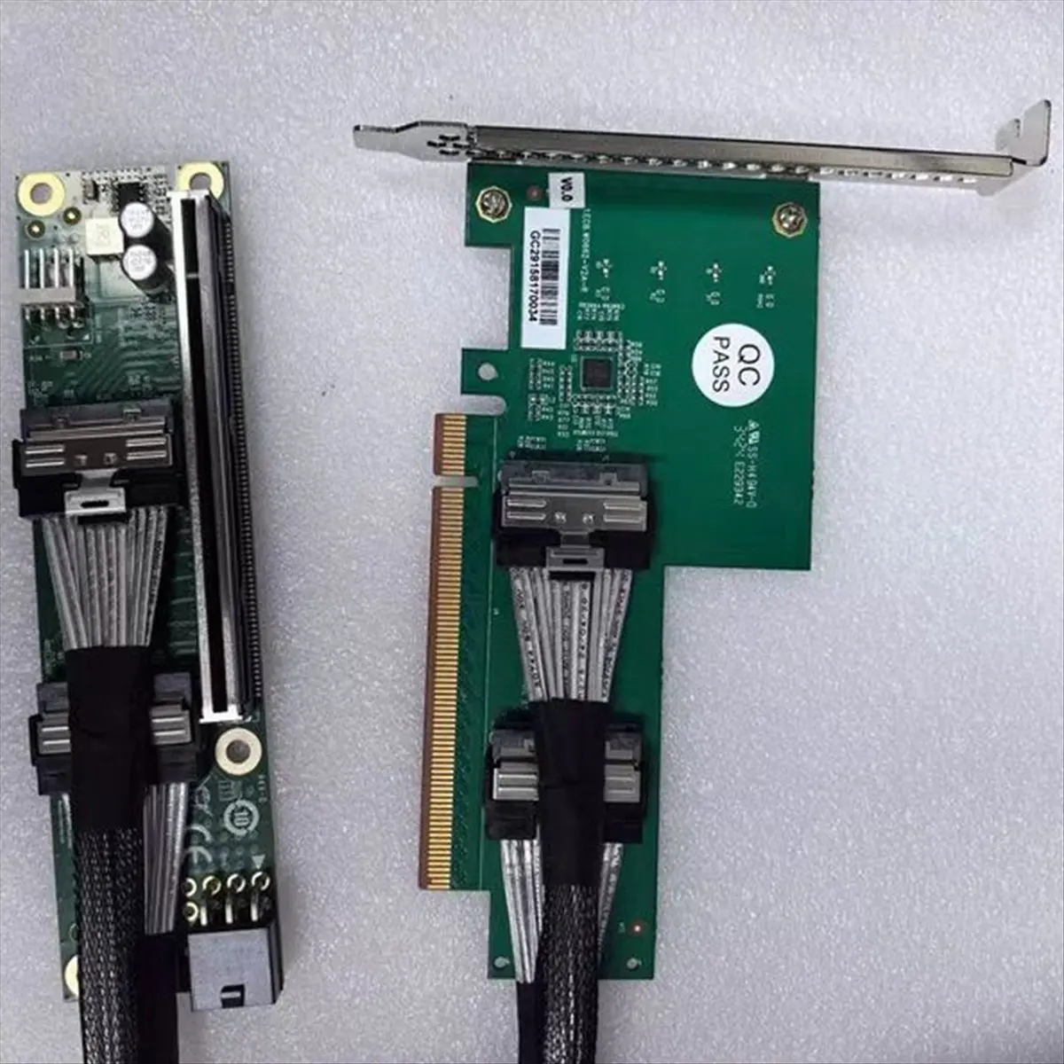 A46U PCIe 5.0 X16 to MCIO Split Card with Backplane Dual MCIO for EGPU Discrete Graphics Card Connection Expansion Adapter