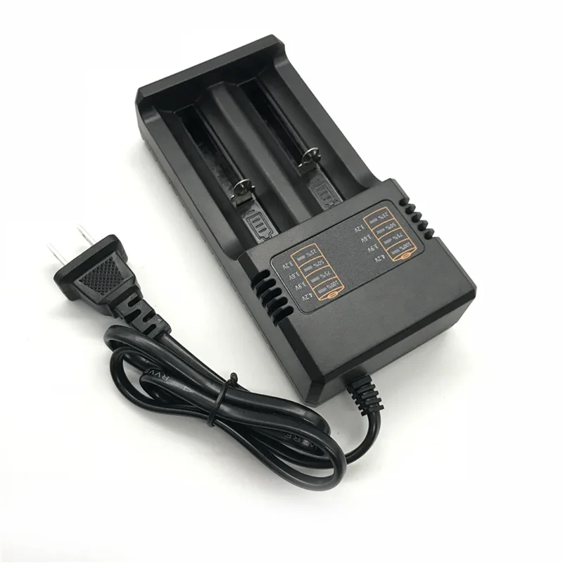 

B92B-2X 2-Slots Li- Battery Charger 3.7V 18650 16340 14500 Li- Rechargeable Battery Charger 18650 Battery EU Plug