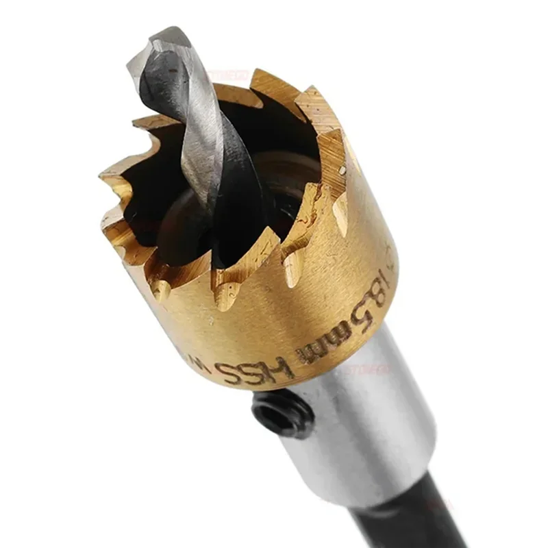 ABKY-Hole Saw Cutter Drill Bit Set 5 Pieces HSS For Sheet Metal Drilling 16Mm 18.5Mm 20Mm 25Mm 30Mm High Precision