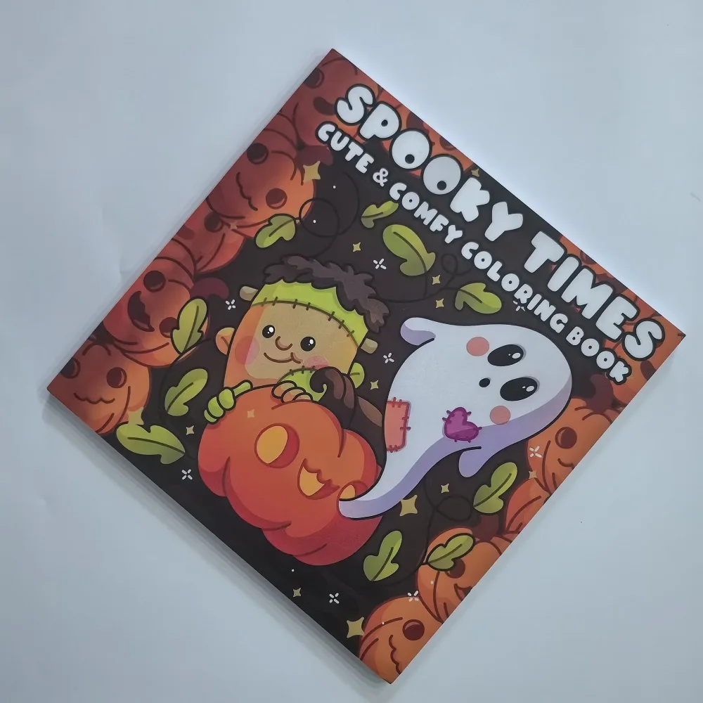 Halloween Adult Coloring Book - Spooky Times Stress Relief Drawing Book with Cute Designs, Perfect Gift for Birthday