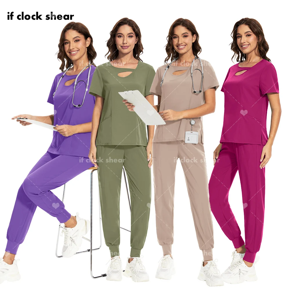 

Multicolour SPA Beauty Uniform Scrub Medical Uniforms Women Dentist Uniform Veterinary Working Clothes Unisex Pharmacy Scrub Set