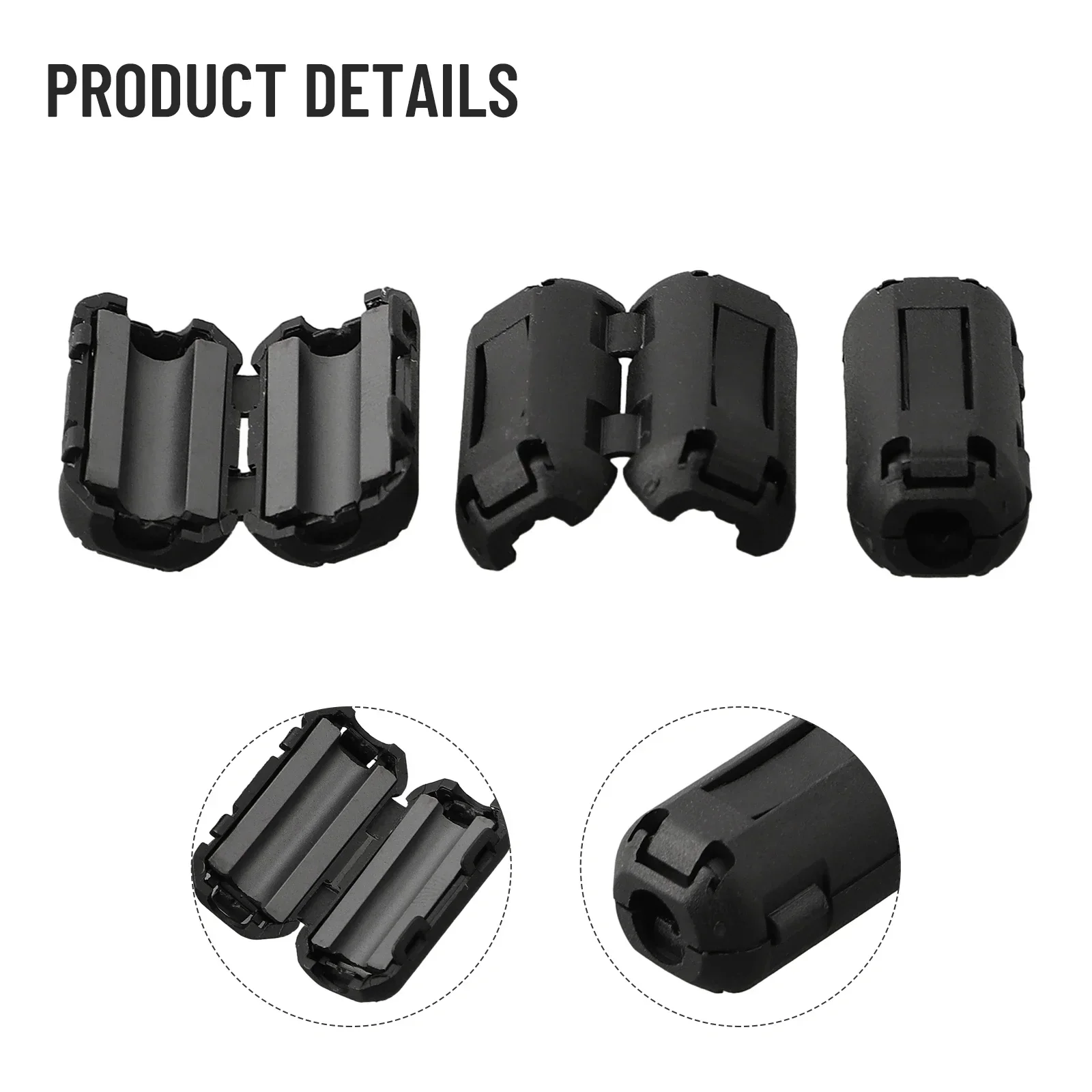 High Qulity Newest Factory Workshop Noise Filter Noise Suppression Ring 10PCS Noise Suppressor Filter Ring Cable Clip