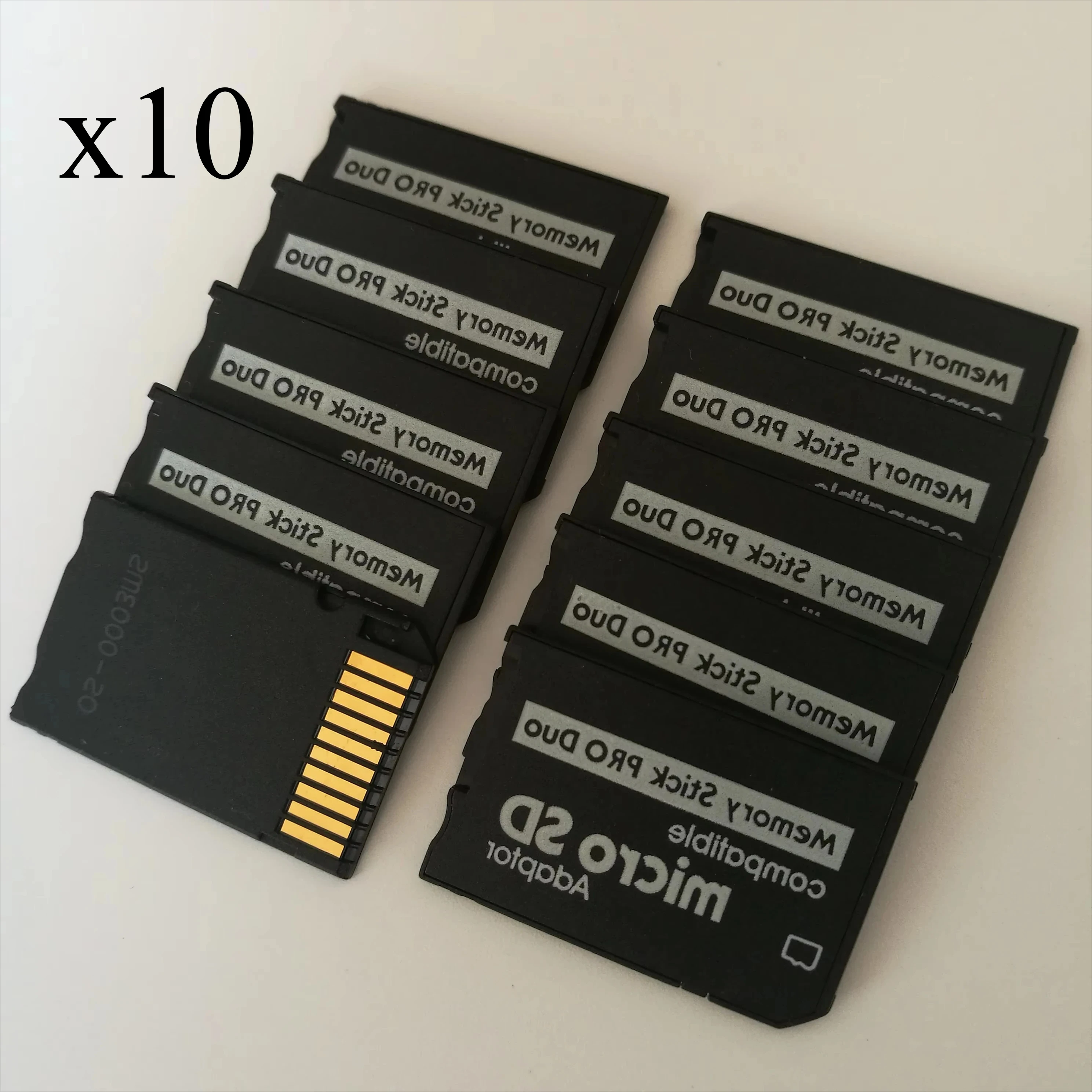 10 قطعة محول tf إلى ms عالي السرعة لـ PSP Memory Stick Pro Duo MicroSD إلى MS محول بطاقة متوافق مع 128 جيجابايت/13 متر #1