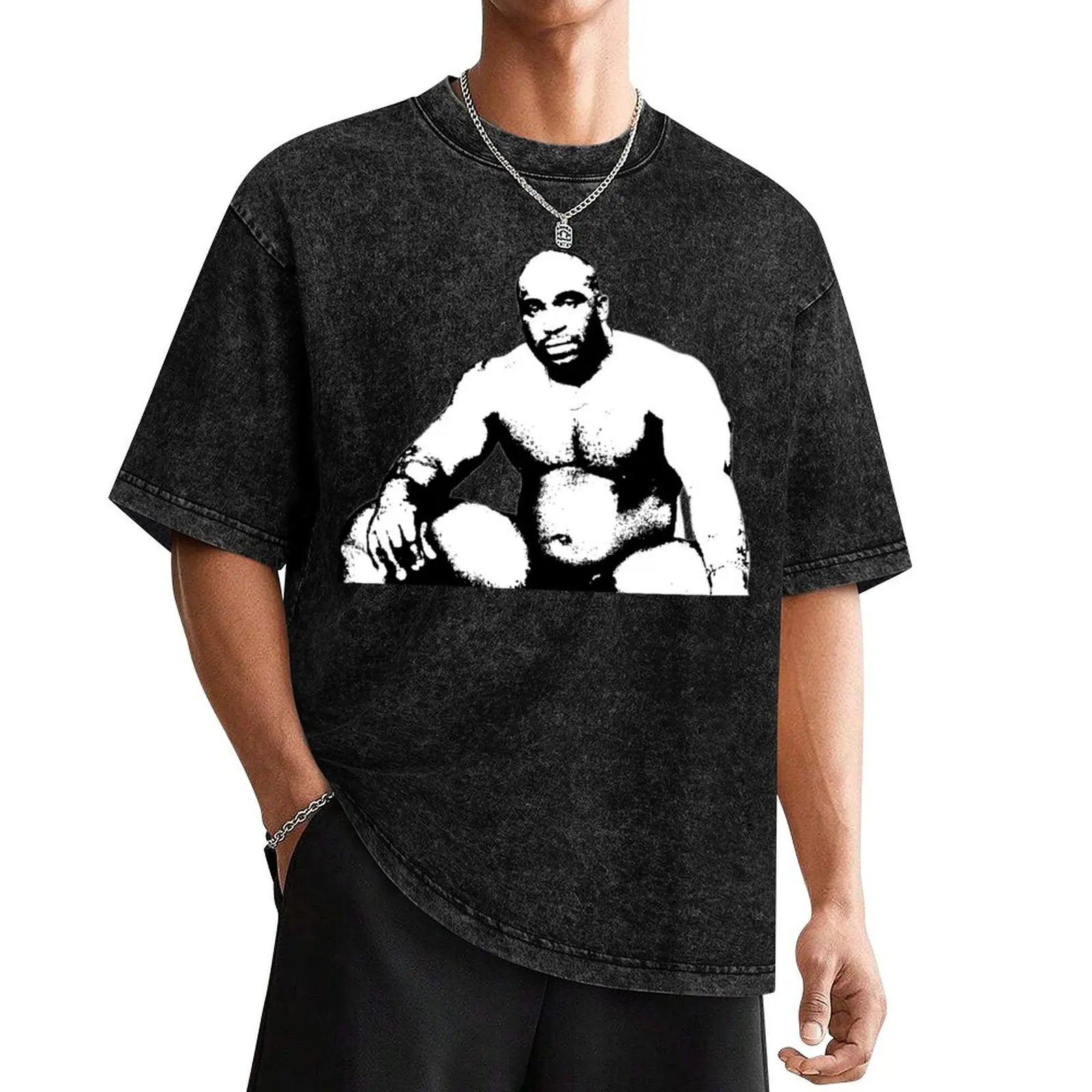 Barry Wood (Yatakta Oturan Çıplak Adam) T-Shirt yaz üst pamuklu grafik tees mavi kilit siyah erkekler için tişörtler