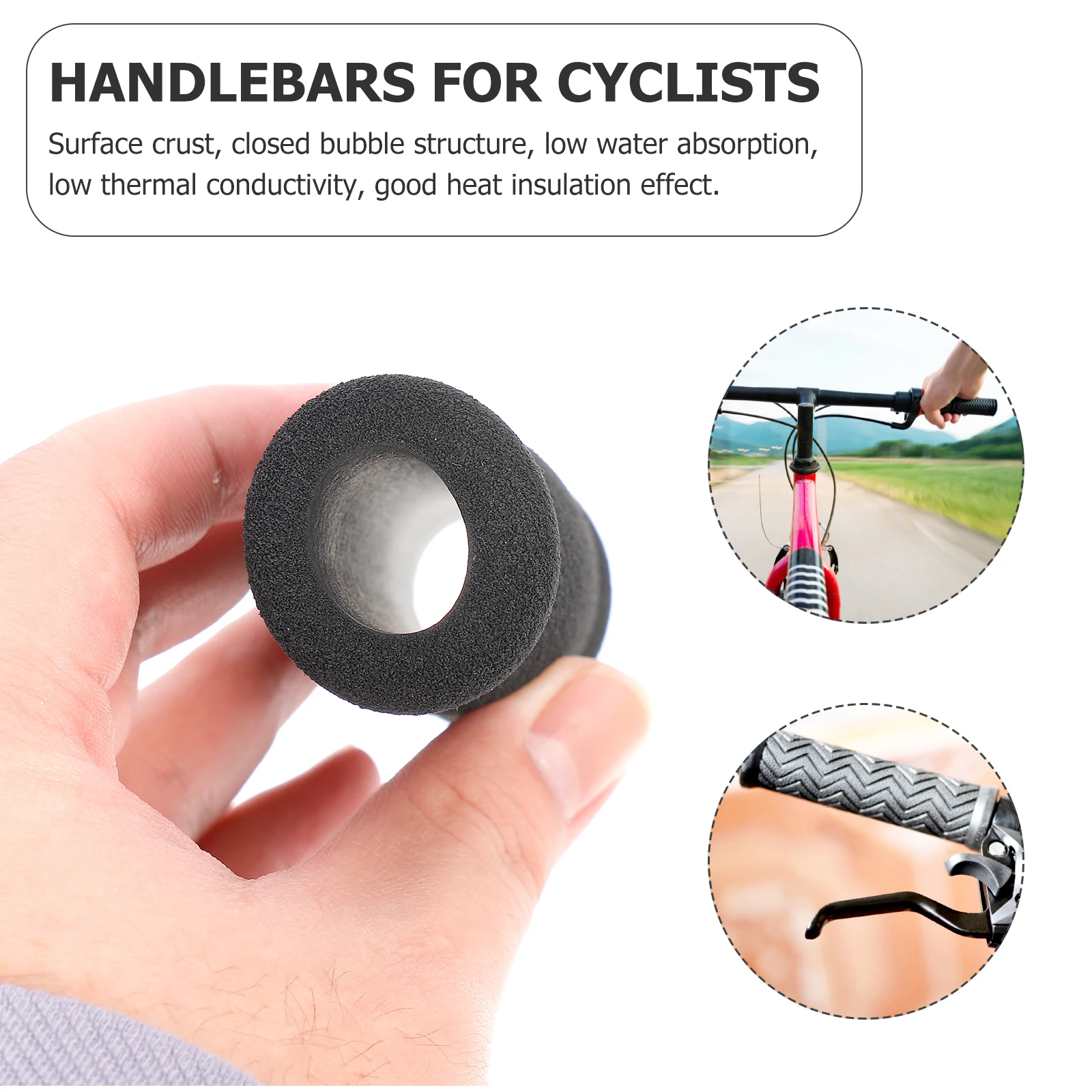 

4pcs Bike Handle Covers Sponge Handlebar Grips Shock Absorption Comfortable Durable Lightweight Bicycle Insulation Vibration