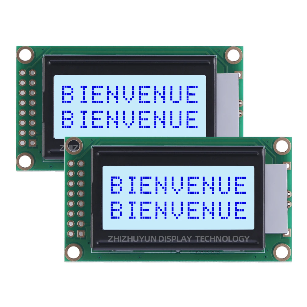 Fabrikant Directe Verkoop 0802b 3.3V Europese Lcd-Module Grijze Film Zwarte Tekst 8*2 Karakter Lcd-Scherm Cob Lcd Module