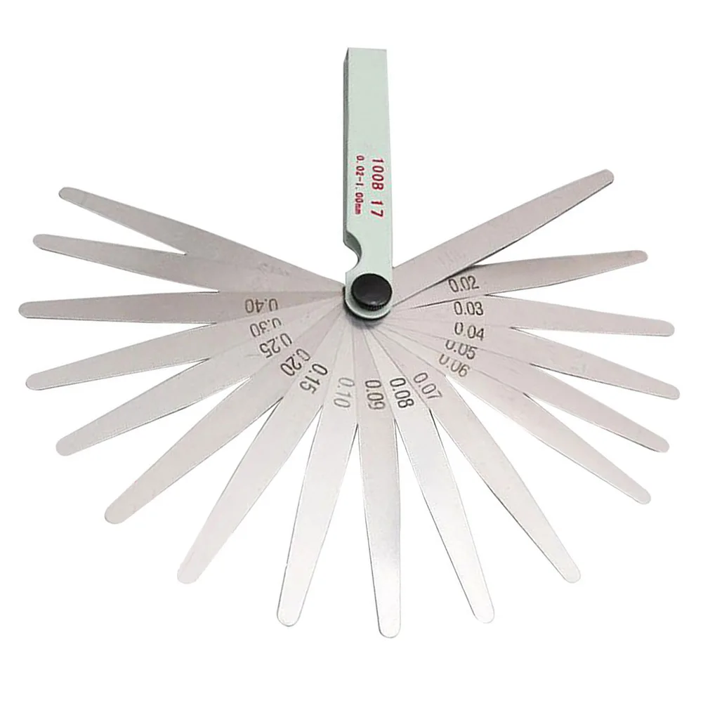 1pc 0.02 To 1mm 17 Blades Spark Plug- Thickness Gap Metric Filler Feeler Gauge Metric Gauge Spark Plug- Gap Measuring Tools