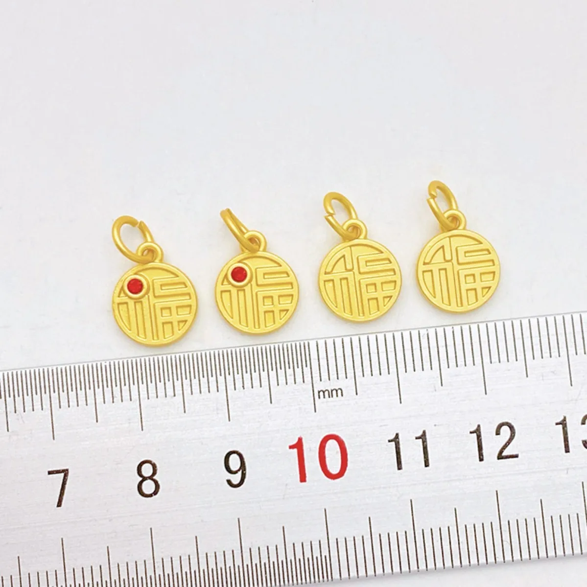 Antique Gold Plated Inlaid Cubic Zirconia Blessing Small Charm Pendant DIY Findings for Bracelet Necklace Jewelry Making