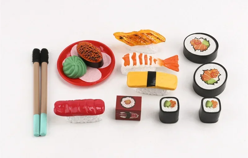 [Funny] Play house toys simulation food sushi salmon caviar sets kitchen cooking toy kids baby gift