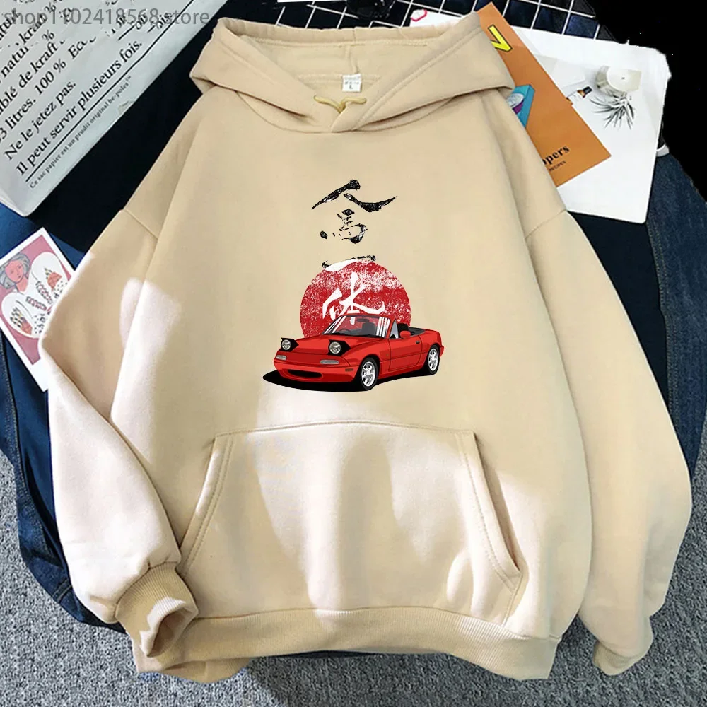 Anime Initial D Rising Jap Hoodie Jdm Drift Red Car Sweatshirts Fashion Tops Harajuku Streetwear Women Mens Long Sleeve Hooded