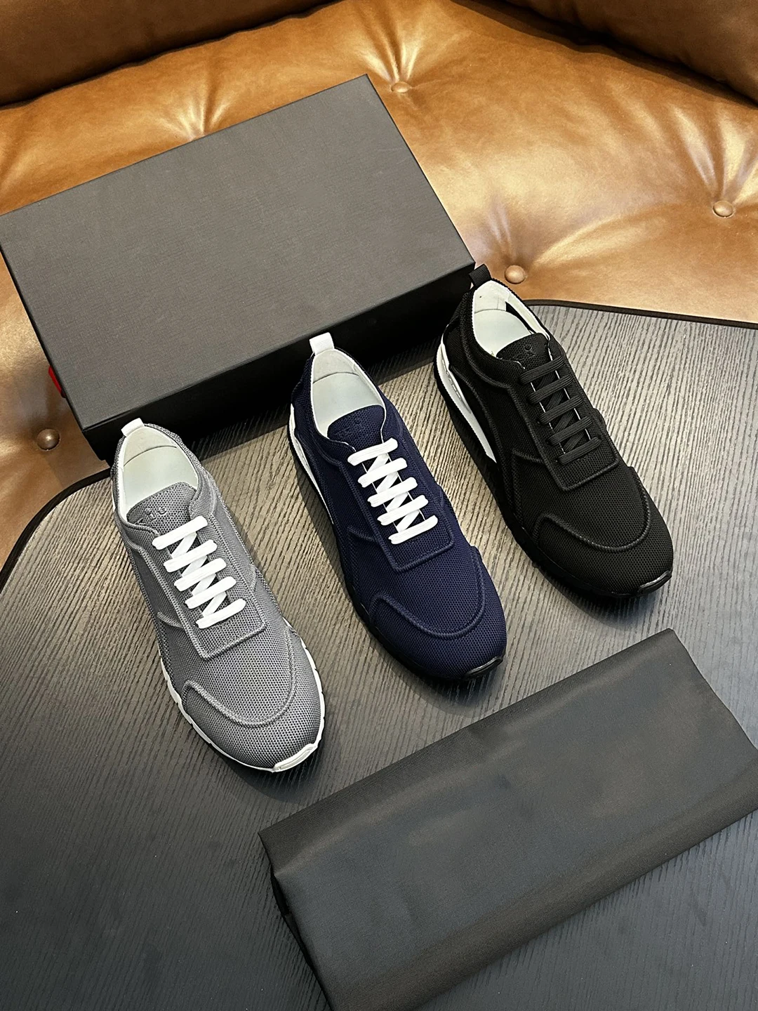BLLIYOSS Men Shoes Knitted Fabric Sports Shoes 2025 New Fashion Comfort High Quality Outdoors European Big size 38-47 Old Money