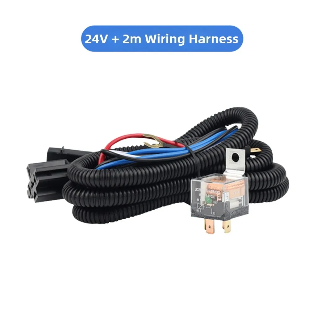 80A Transparent Waterproof Relay 12V 24V DC With Modified Wiring Harness Nylon High Temperature For Automotive Power Supply