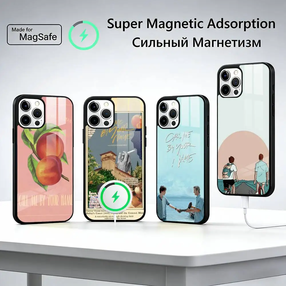 

C-Call Me by Your N-Name Phone Case For iPhone17,16,15,14,13,12,11 Plus,Pro Magnetic For Magsafe Wireless Charging