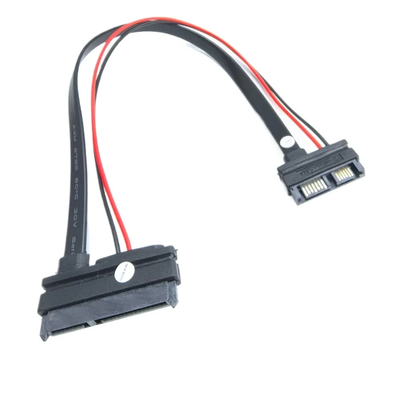 

22p 7+15 Pin SATA to 7+6Pin 13P Laptop CD DVD socket for 2.5inch SSD DATA Hard Disk Drive Extension Cable 5V 15cm 30cm 50cm