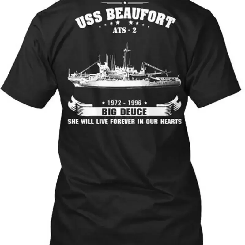 Uss Beaufort ats 2 1972 1996 Big Deuce She T Shirt Made in USA S 5XL