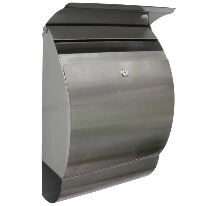 Waterproof Outdoor Package Mailbox,Stainless Steel Anti-theft Parcel Drop Box,Simple Wall-mounted Mailboxes for  Domestic Flats