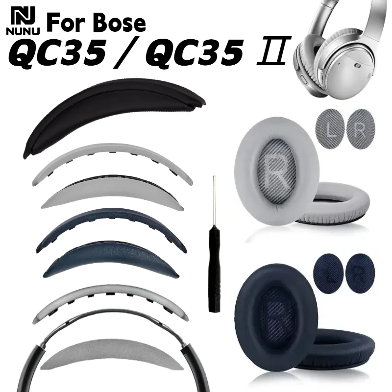 

Replacement Easy to install Snap on Headbeam cushion / memory sponge ear pad For Bose QC35 / QC35 Ⅱ Headset repair parts