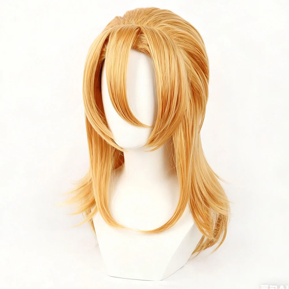 Diego Brando Wigs Cosplay Wig Anime JOJO Roleplay Costume Accessories Headwear Hair Carnival Halloween Party Props Man Headgear view 3