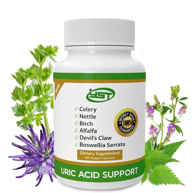 

Uric acid support - Herbal joint cleansing for men and women - Enhance flexibility - Non GMO,gluten free -60 capsules vegetarian