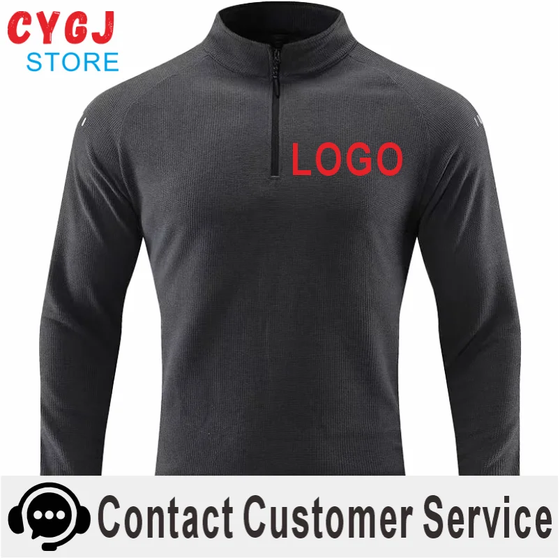 

Быстросохнущие толстовки с длинными рукавами, воротник-стойка, спортивный костюм с полумолнией, дышащая легкая повседневная толстовка с индивидуальным логотипом