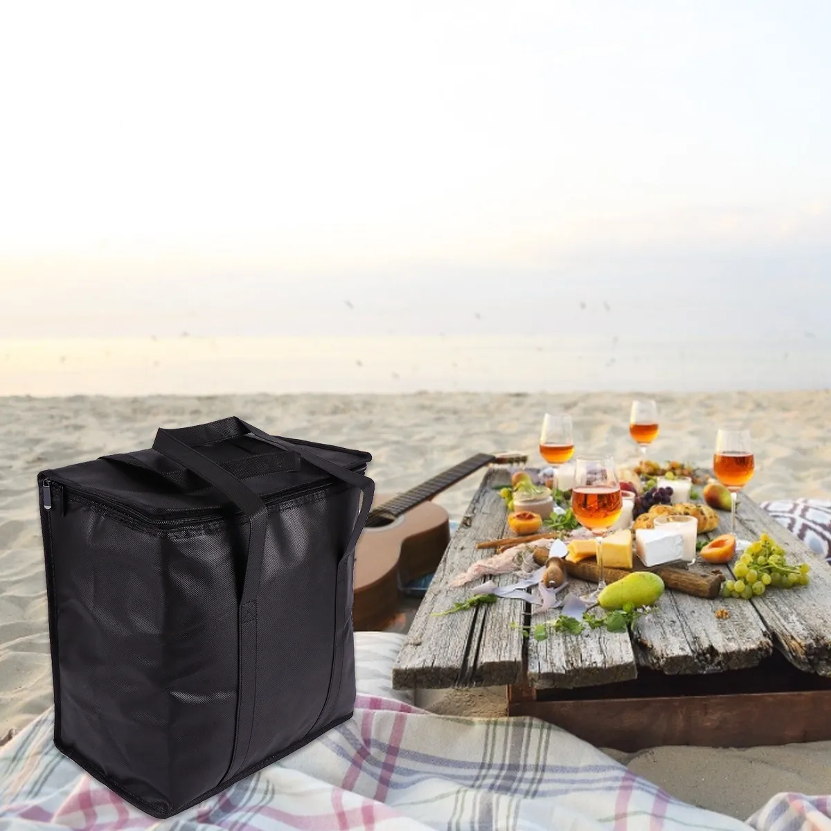 

1 шт. термосумка-холодильник из алюминиевой фольги и нетканого материала для кемпинга, путешествий, пикников, обедов на природе