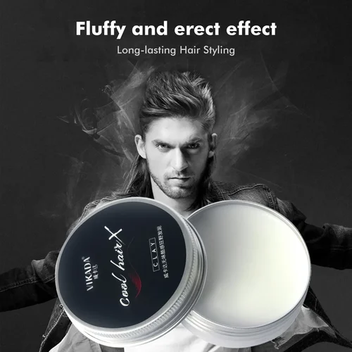 Cera para peinar el cabello mate para hombres, barro para peinar el cabello, sujeción fuerte, no graso, estilismo de moda, uso diario, cera de bajo brillo para Cheveux
