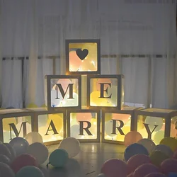 Caja de globos transparente con letras, decoración personalizada con nombre para Baby Shower, fiesta de cumpleaños, boda, revelación de género, 30CM
