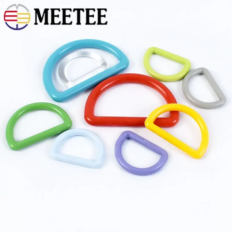 50Pcs Plastic D Ring Buckle 15-38mm Bag Strap Connector Clasps Colorful Handbag Decor Hook For Webbing DIY Luggage Accessories