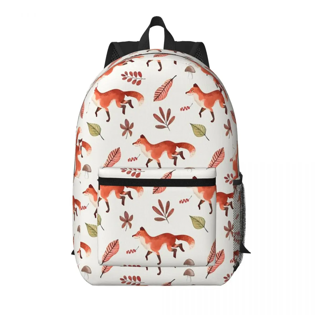 

Fall Fox Watercolor Pattern Student Backpack School Bag Hiking Travel Daypack for Boys Girls Bookbag Shoulder Bags